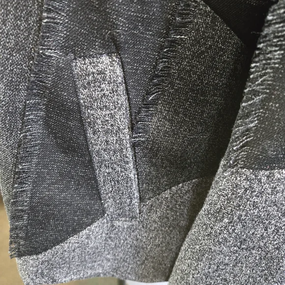 Coldwater Creek Black and Gray Patchwork Retro Boho Blazer - Picture 7 of 13